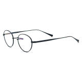 Olet Optical black eyeglass frames, titanium oval glasses, hypoallergenic IP plating, adjustable nose pads, lightweight and durable

