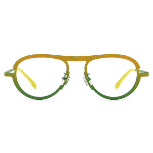 Aviator Titanium Glasses LE3061 - Yellow-Green