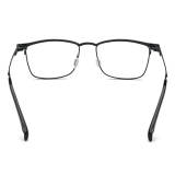 Mens Black Glasses - Stylish Titanium Rectangle Glasses with Adjustable Nose Pads