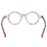 White Round Glasses – LE3060 | Low-Allergy Acetate Frames, Durable Design