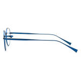 Titanium Optical Glasses - Elegant Oval Blue Frames LE3064 for Professionals