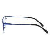 Rectangle Frame Glasses - Elegant Titanium Blue Rectangle Glasses for Men
