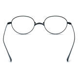 Large Prescription Eyeglasses - Stylish Titanium Oval Black Glasses for Professionals