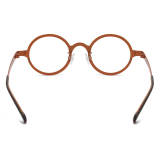 Round Frames Glasses - Hypoallergenic, Durable Titanium with Blue Accents
