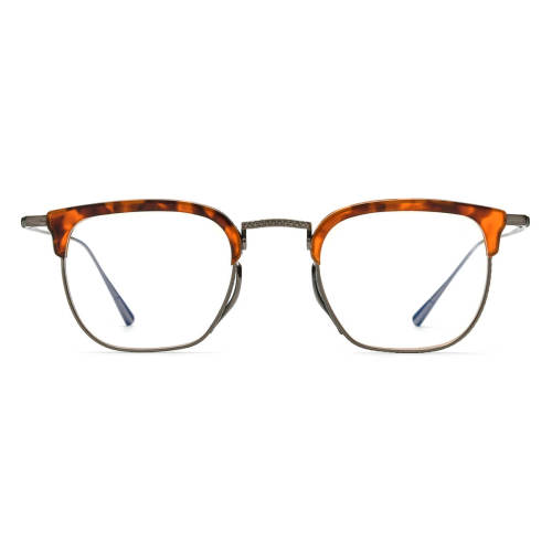 Men's Browline Glasses - Hypoallergenic, Durable Titanium Tortoise Shell Design