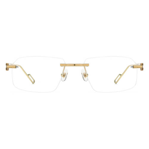 Gold Rimless Glasses - Stylish and Hypoallergenic Metal Frames