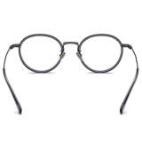 Round Titanium Glasses LE3075 - Gray & Gunmetal