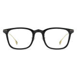 Black and Gold Glasses Frames - Hypoallergenic, Durable Titanium Square Design