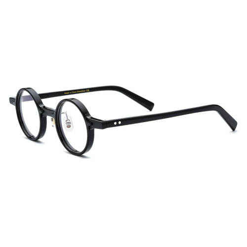 Black Round Glasses - Stylish Acetate Frames for Everyday Comfort