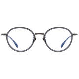 Round Titanium Glasses LE3075 - Gray & Gunmetal