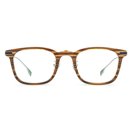 Large Frame Prescription Glasses - Hypoallergenic, Durable Titanium Brown Design