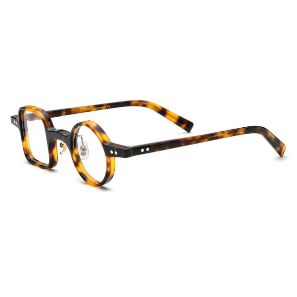 Wide Frame Glasses - Unique Tortoise Shell Acetate Frame, Hypoallergenic and Durable