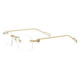 Olet Optical Gold Rimless Glasses - Hypoallergenic Metal Frames, Model LE0530


