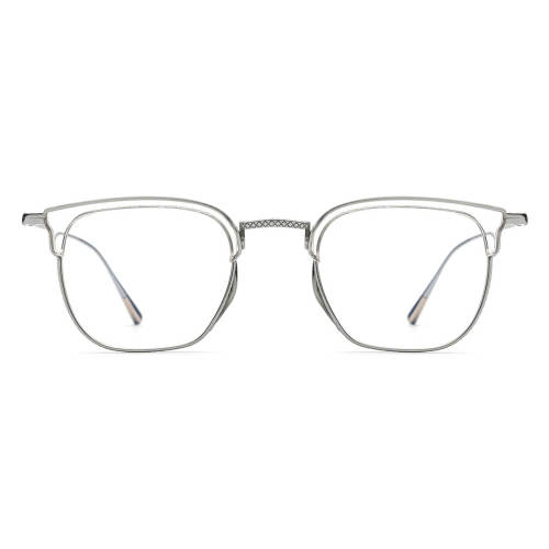 Clear Prescription Glasses - Hypoallergenic, Durable Titanium Browline Design