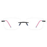 Rimless Titanium Glasses LE3076 - Black