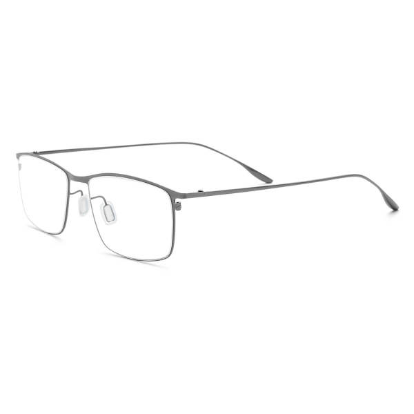 Metal Frame Glasses - Hypoallergenic, Durable Gunmetal Rectangle Design