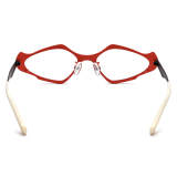 Cat Eye Titanium Glasses LE3071 - Red & Black