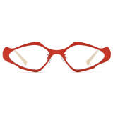 Cat Eye Titanium Glasses LE3071 - Red & Black