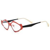 Cat Eye Titanium Glasses LE3071 - Red & Black Cat Eye Titanium Glasses LE3071 - Red & Black