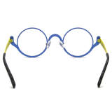 Round Titanium Glasses LE3072 - Blue & Red