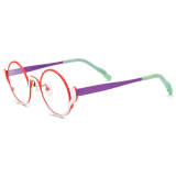 Round Titanium Glasses LE3072 - Red & White