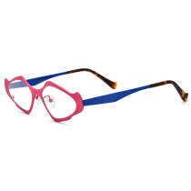 Cat Eye Titanium Glasses LE3071 - Pink & Blue Cat Eye Titanium Glasses LE3071 - Pink & Blue
