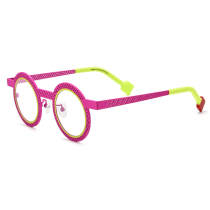 Round Titanium Glasses LE3074 - Magenta