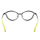 Cat Eye Titanium Glasses LE3070 - Black & Pink