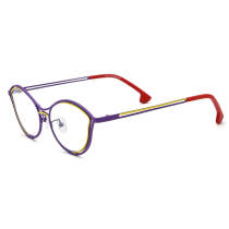 Cat Eye Titanium Glasses LE3070 - Purple & Yellow