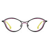 Cat Eye Titanium Glasses LE3070 - Black & Pink