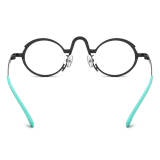 Titanium Frames Glasses LE0733 - Stylish Gunmetal and Green Oval Design