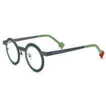 Round Titanium Glasses LE3074 - Gray