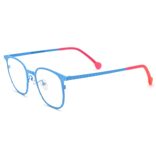 Square Titanium Glasses LE3073 - Blue