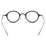Circle Frame Glasses LE0563 - TortoiseShell Acetate with Gunmetal Titanium Temples