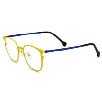 Square Titanium Glasses LE3073 - Yellow & Blue