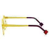 Round Titanium Glasses LE3074 - Yellow