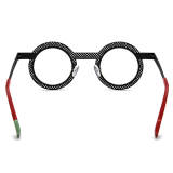Round Titanium Glasses LE3074 - Black & Red