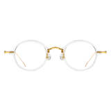 Round Glasses Frames LE0563 - Clear Acetate with Titanium Temples