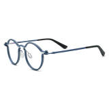 Blue Eyeglasses LE0574 - Stylish Titanium Round Glasses with Adjustable Nose Pads