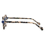 Geometric Eyeglass Frames - LE0648 Frosted TortoiseShell Acetate Glasses, Lightweight and Durable