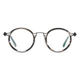 Round Eyeglasses for Men - LE0571 TortoiseShell & Gunmetal Acetate Glasses