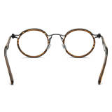 Tortoise Glasses - LE0571 Round Acetate Frames with Adjustable Nose Pads