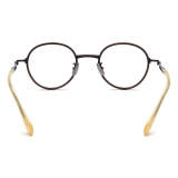 Brown Eyeglasses LE0758 - Stylish Titanium Round Glasses