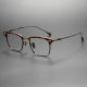 Browline Glasses for Men - LE0502 TortoiseShell & Bronze Acetate Frames