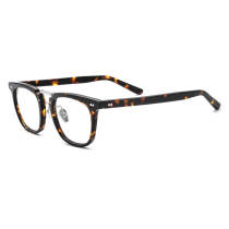 Large Frame Reading Glasses - LE0622 Tortoise Shell Acetate Square Glasses with IP Plated Metal Bridge Large Frame Reading Glasses - LE0622 Tortoise Shell Acetate Square Glasses with IP Plated Metal Bridge