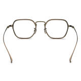 Brown Glasses - LE0696 Geometric Titanium Glasses