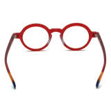 Round Acetate Glasses - LE0647_Red