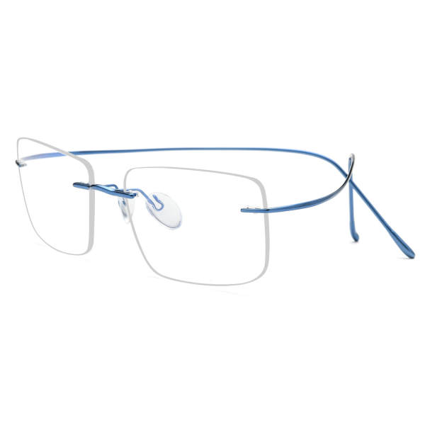 Flexible Rimless Titanium Glasses LE3065 - Blue