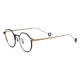 Black and Gold Glasses Frames - LE0778 Round Titanium Glasses with Adjustable Nose Pads
