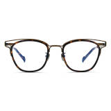 Large Circle Glasses - LE0615 TortoiseShell & Brown, Titanium, Hypoallergenic